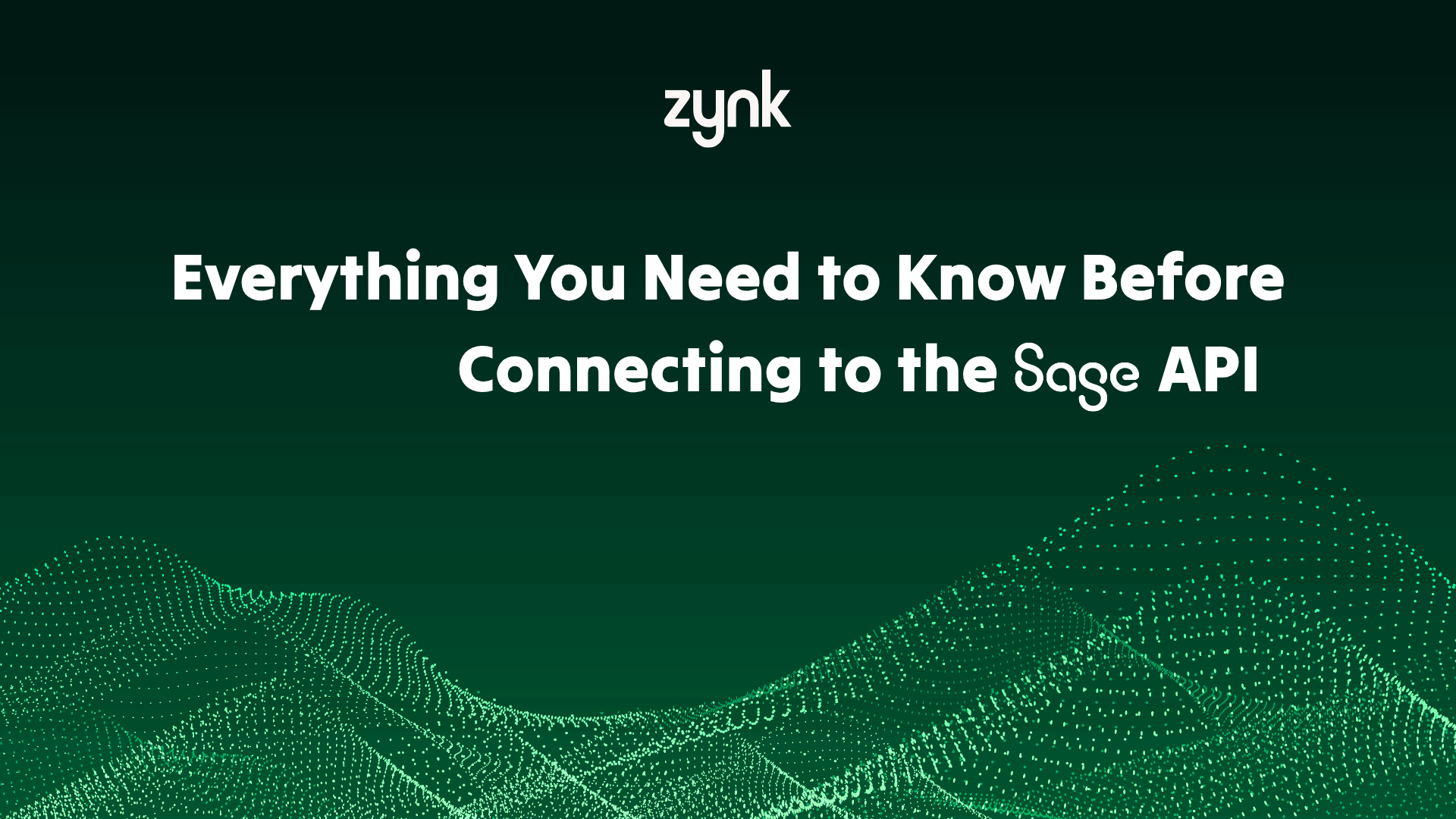 Everything you need to know before connecting to the Sage API